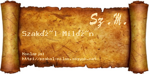 Szakál Milán névjegykártya